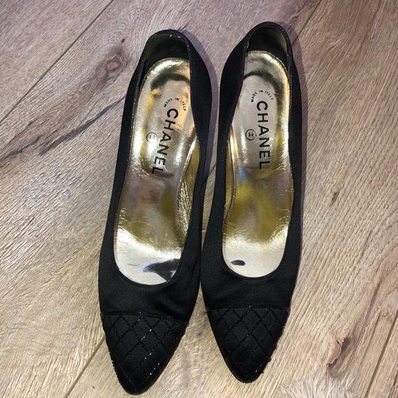 Chanel Black heels.